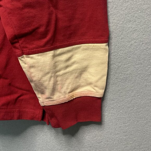 Orvis Crewneck Rugby Striped Heavy Duty Long Sleeve Red Baige XL - Picture 3 of 14